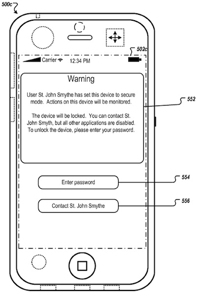 find_my_iphone_patent_unauthorized