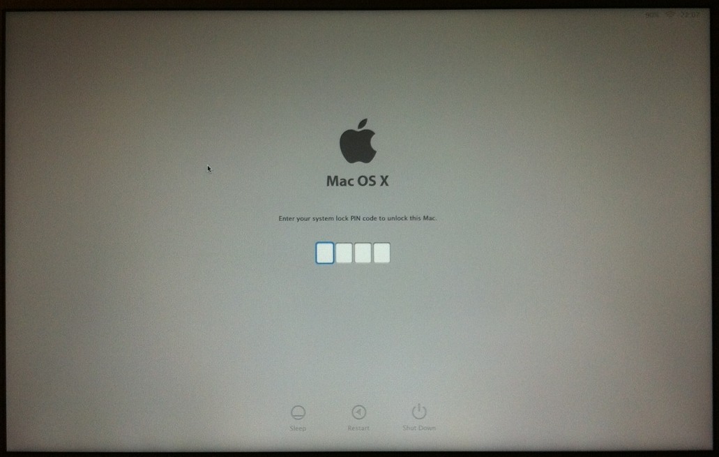 mac lock screen