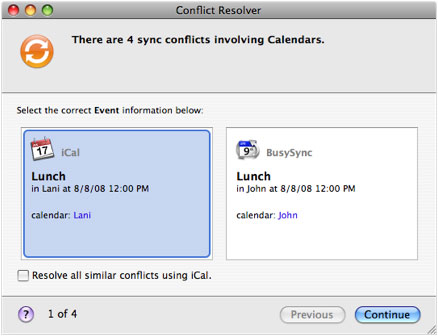 Apple SyncServices requiring conflict resolution