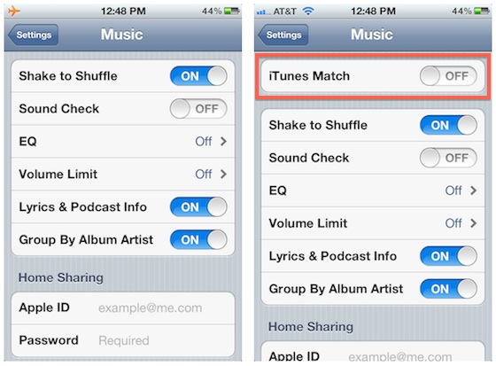 update itunes match on iphone