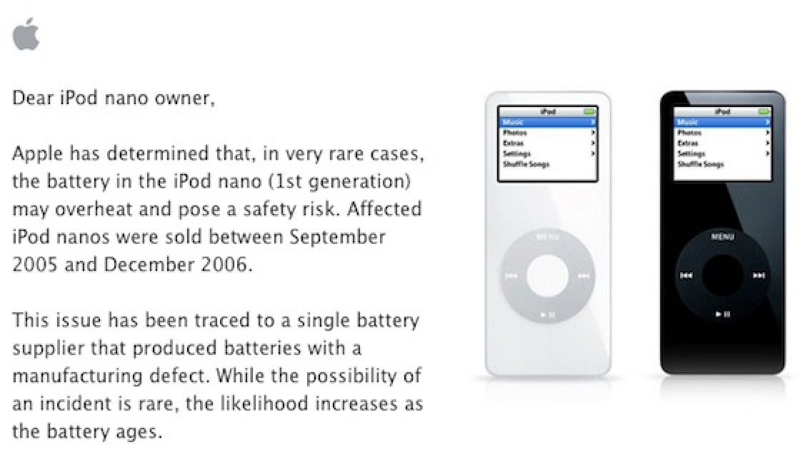 Apple Officially Ends iPod Nano Replacement Program, but Still Honoring Requests