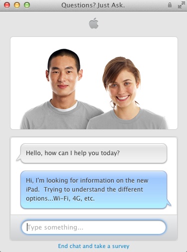 Apple Online Store Updates Sales Chat Support, Testing Screen Sharing