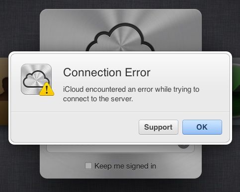 iCloud service interuption