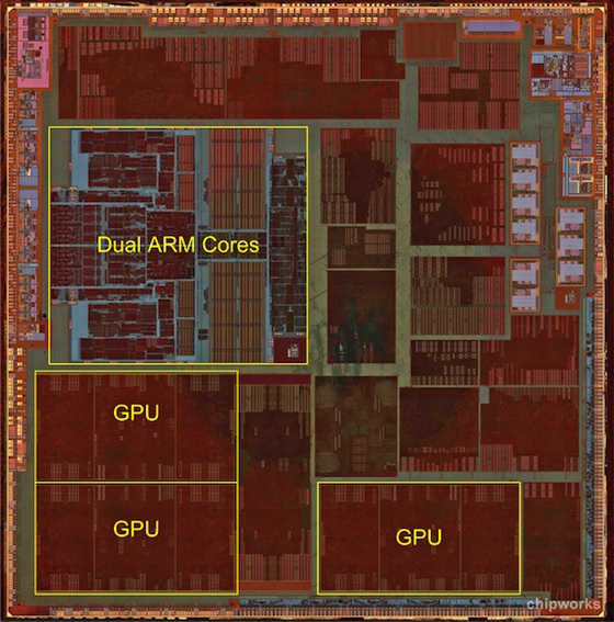 Teardown of Apple's A6 Chip Reveals Manual Layout of Custom Dual-Core