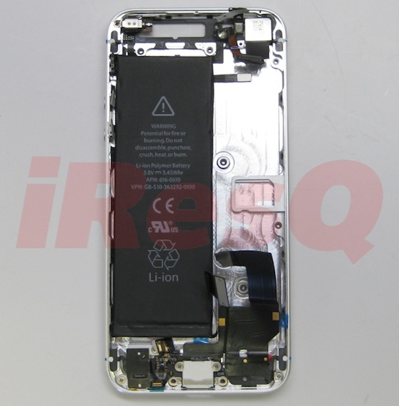 ... of iPhone 5 Battery in Rear Shell, Compared to iPhone 4S Battery