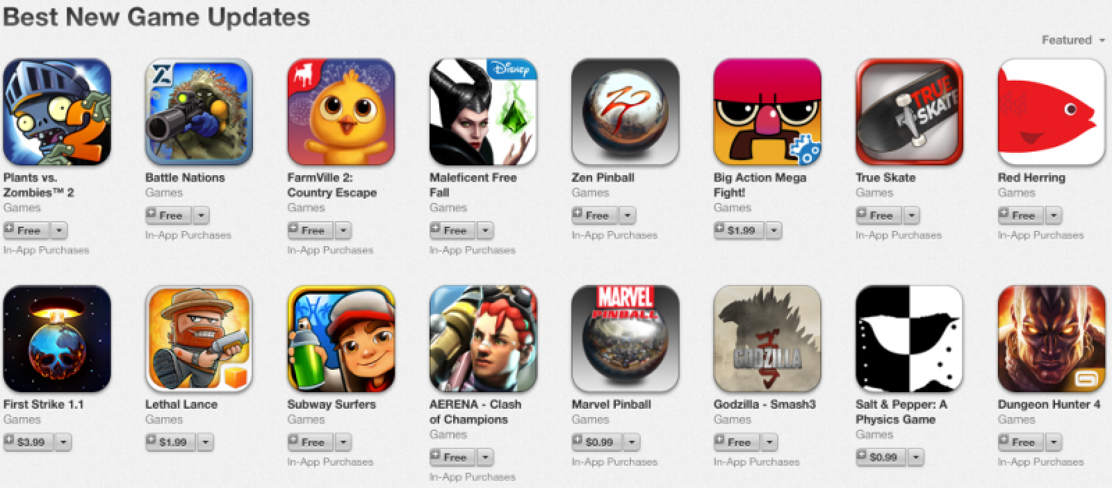 Apple Rolls Out Section for \u002639;Best New Game Updates\u002639; on App 