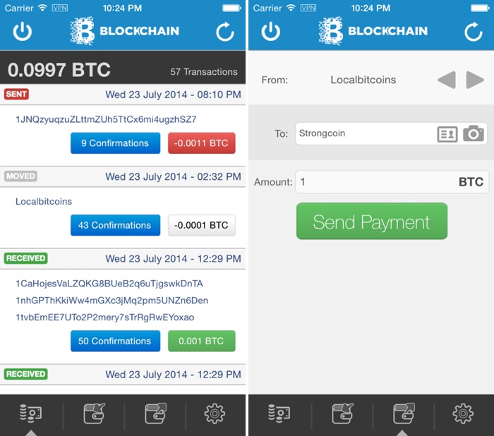 buy bitcoin blockchain app