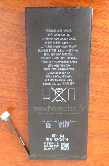 photo of Prototype 2,915 mAh Battery for 5.5-Inch iPhone 6 Once Again Shown in Photos image