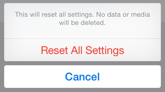 photo of Bug in iOS 8's 'Reset All Settings' Option Also Erases iCloud Drive Documents image