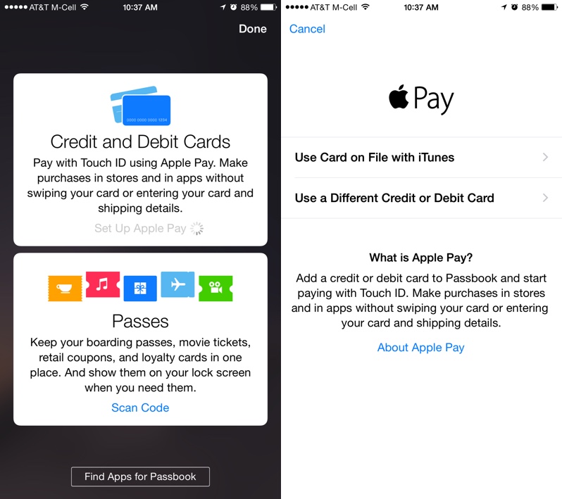 setting up apple pay