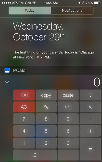 photo of Apple Disallows Previously Approved Calculator Widgets for iOS 8 Notification Center image