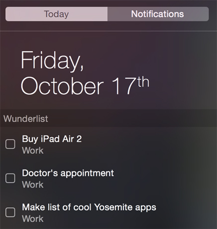 photo of A List of OS X Yosemite Apps With Notification Center Widgets, Share Support, and More image
