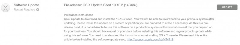 photo of Apple Seeds First OS X 10.10.2 Yosemite Beta to Developers image