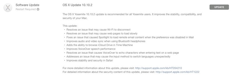 photo of Apple Releases OS X Yosemite 10.10.2 With Security Fixes, iCloud Drive Browsing Options in Time Machine image