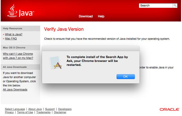 photo of Oracle Now Bundling Ask.com Adware with Java for Mac image