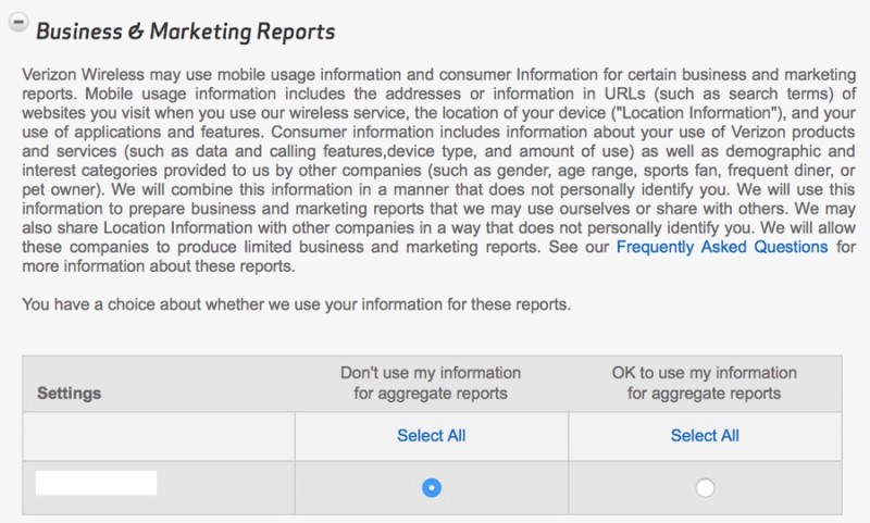 photo of Verizon Wireless Lets Customers Opt Out of Tracking 'Perma-Cookies' image