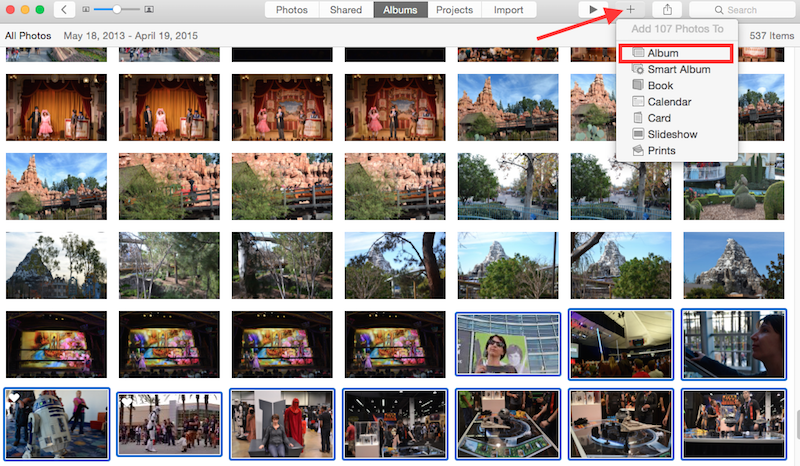 How to add and organize photos for os x 3