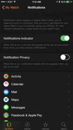 Notification Indicator Apple Watch