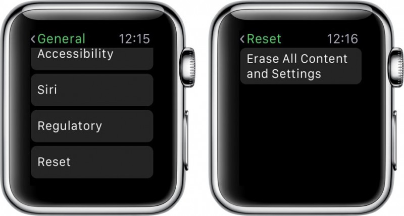 Apple Watch Erase All Settings