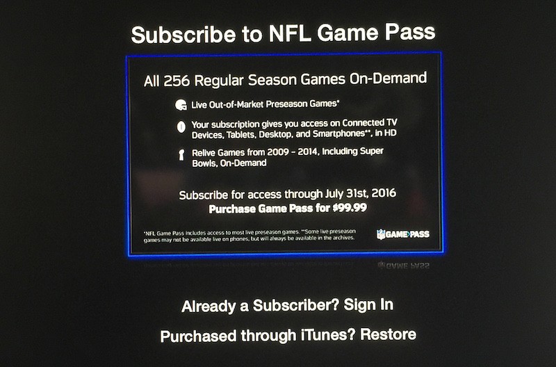 nfl game pass log in to cancel subscription