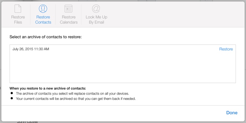 restorecontacts