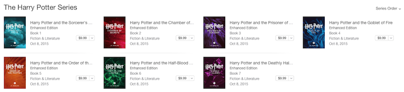 photo of Harry Potter Enhanced Editions Now Available Exclusively on iBooks image