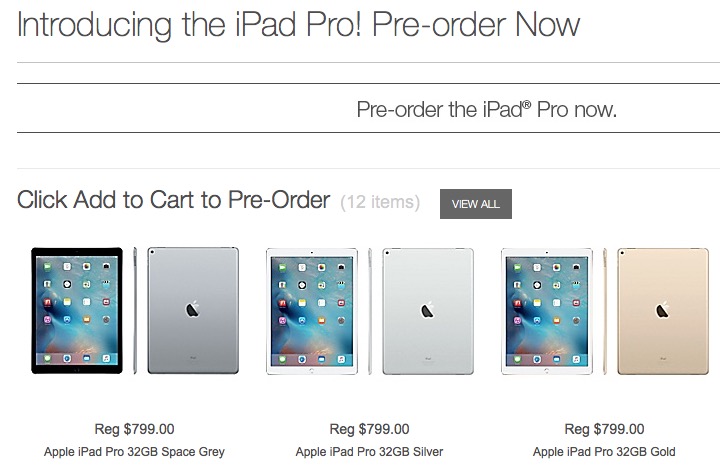 Staples Debuts iPad Pro Pre-Orders With November 25 Launch Date