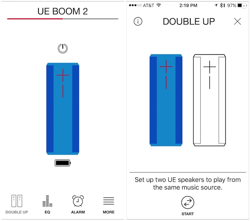 use the ue megaboom app to double up samsung