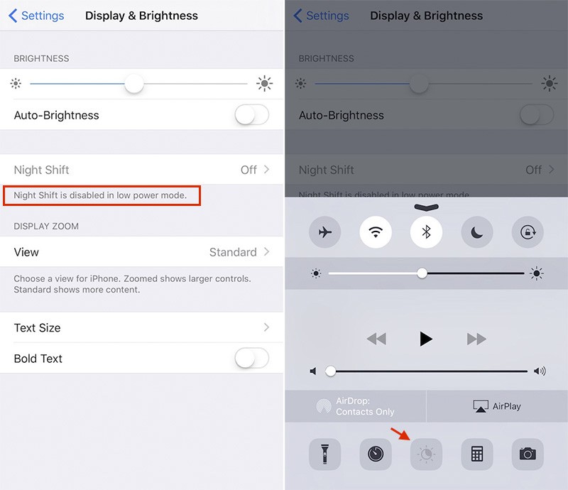 How To Turn On Night Shift Mode In iOS11 - Swopsmart