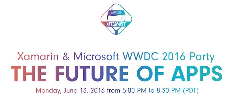 Microsoft Xamarin Plan WWDC Afterparty