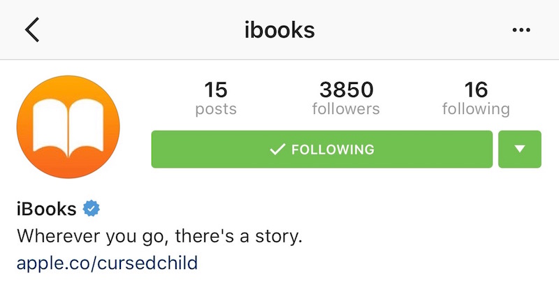 iBooks Instagram