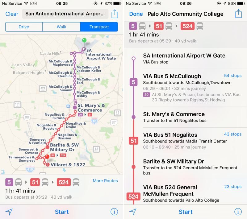 Apple Maps Expands Transit Data to San Antonio and Dallas-Fort Worth