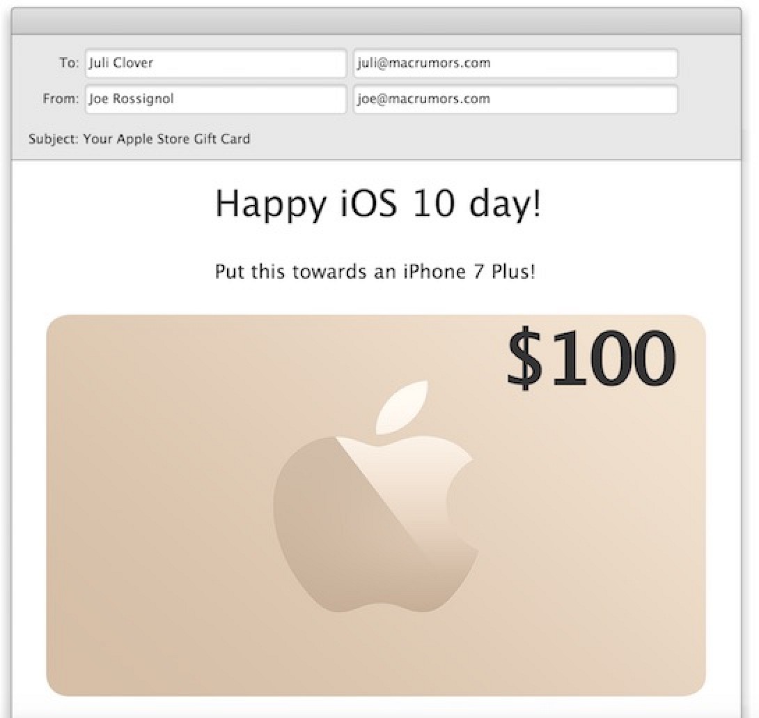 Apple Removes Option to Purchase Gift Cards by Email