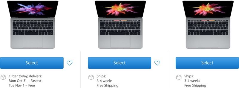 photo of MacBook Pro Shipping Estimates Slip to 3–4 Weeks for Models With Touch Bar image