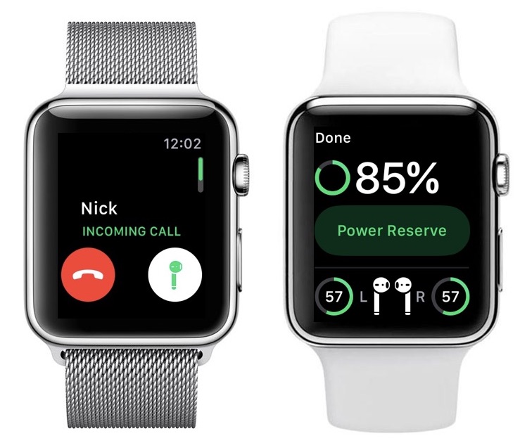 Drobné změny na Apple Watch, když používáte AirPods