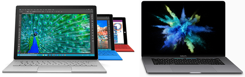 Microsoft: Zklamání z nových MacBooků Pro rekordně zvýšilo zájem o notebooky Surface