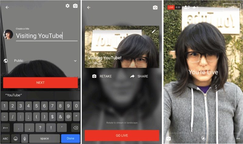 YouTube Launches Live Mobile Streaming
