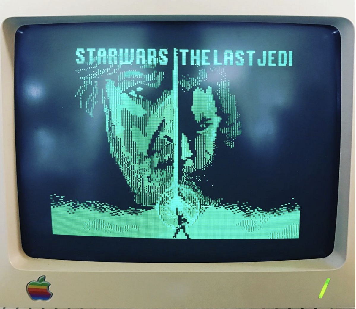 'Star Wars: The Last Jedi' Trailer Recreated on Vintage Apple IIc Computer