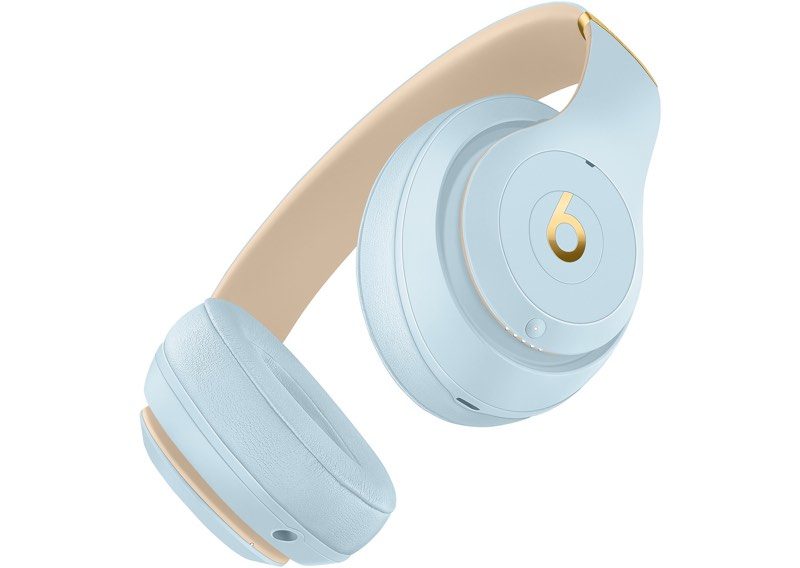 beats headphones blue and gold