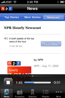 listen to npr hourly news summary connecticut