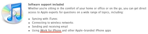 The Apple support homepage is