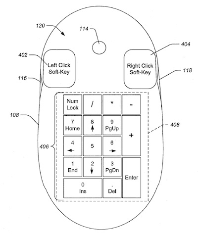 Mighty Mouse with virtual number keypad