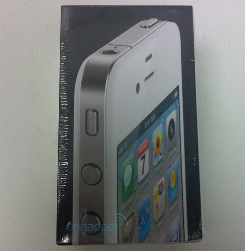 iphone 4 box. purchased a white iPhone 4