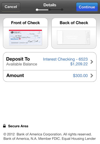 bank america deposit check mobile app statement business account less than issued real adds ios macrumors noting nairaland tara burke