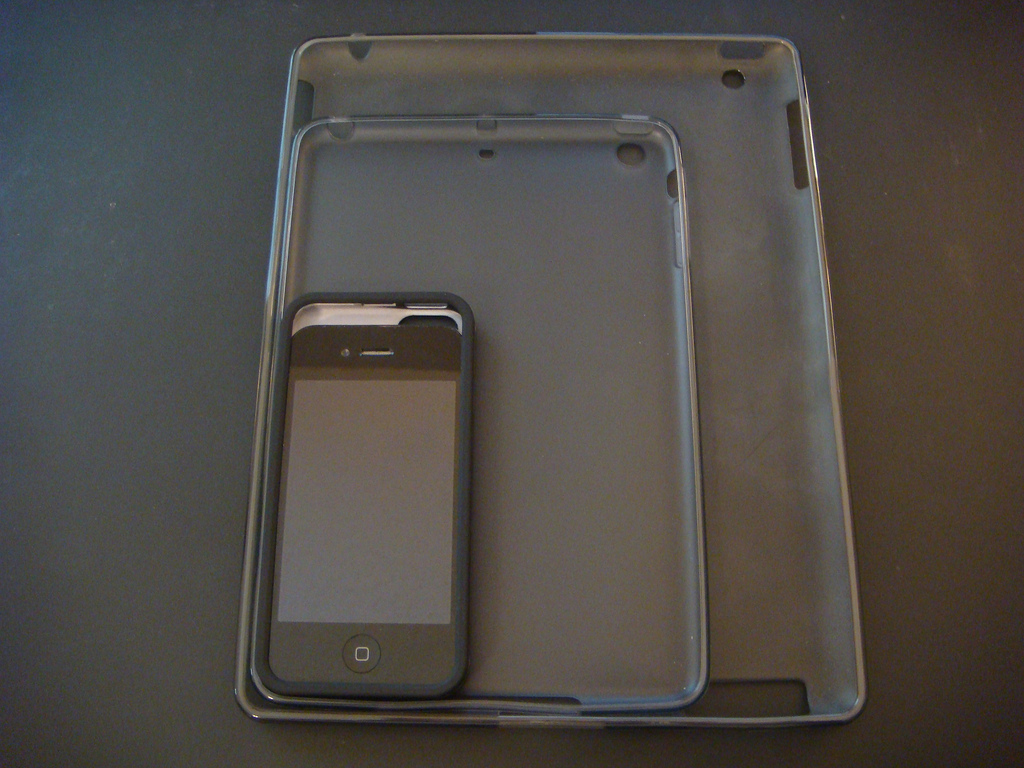 iPad, iPad Mini, and iPhone 5 Cases Compared to an iPhone