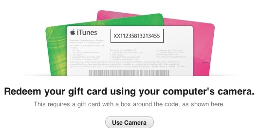 iTunes 11 Store Adds Gift Card Redemption Via Camera - Mac ...