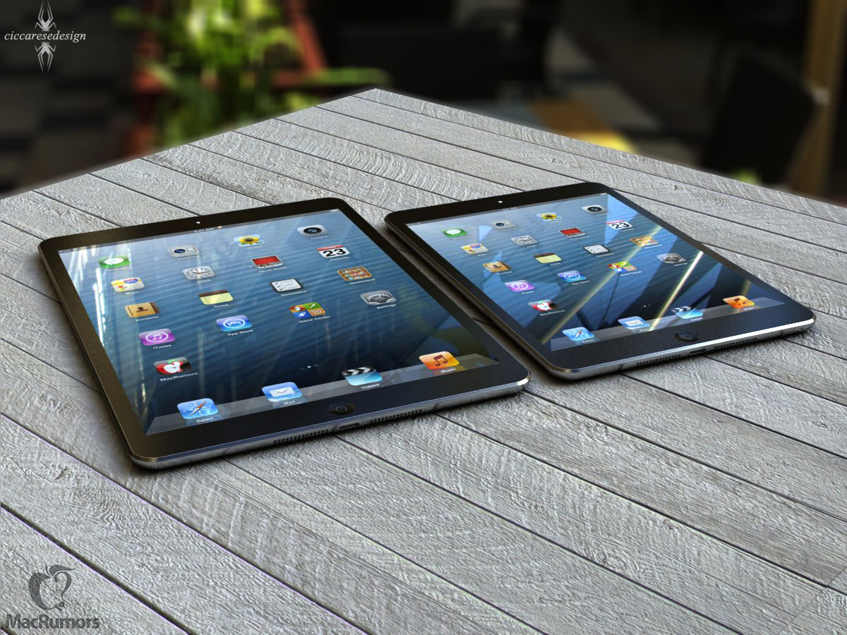 Size Comparison of iPad 4, iPad Mini, iPhone 5 and Upcoming iPad 5