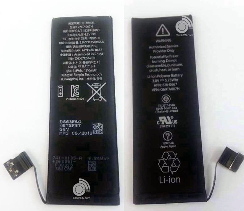 Apparent Photo Of 5 5 Inch Iphone 6 Battery Reveals 2 915 Mah