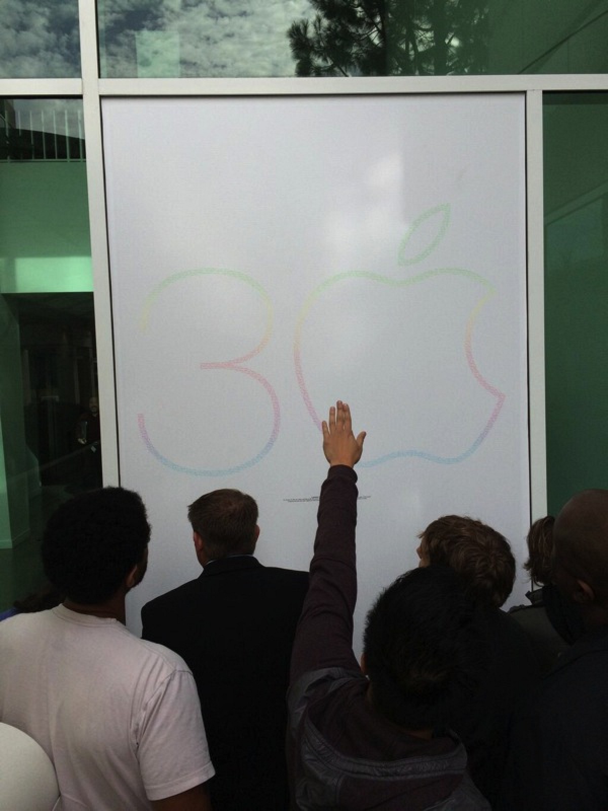 Commemorative Posters at Apple Campus List All Former and Current Apple