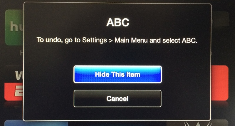 Hidden channel. Apple TV software 1.0.